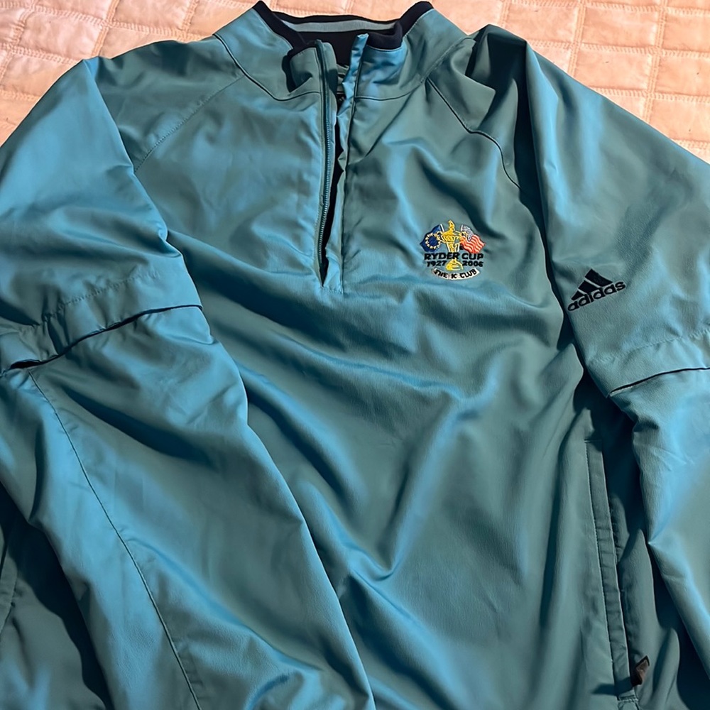 Ryder Club Blue Adidas Windbreaker with Clip-off Sleeves